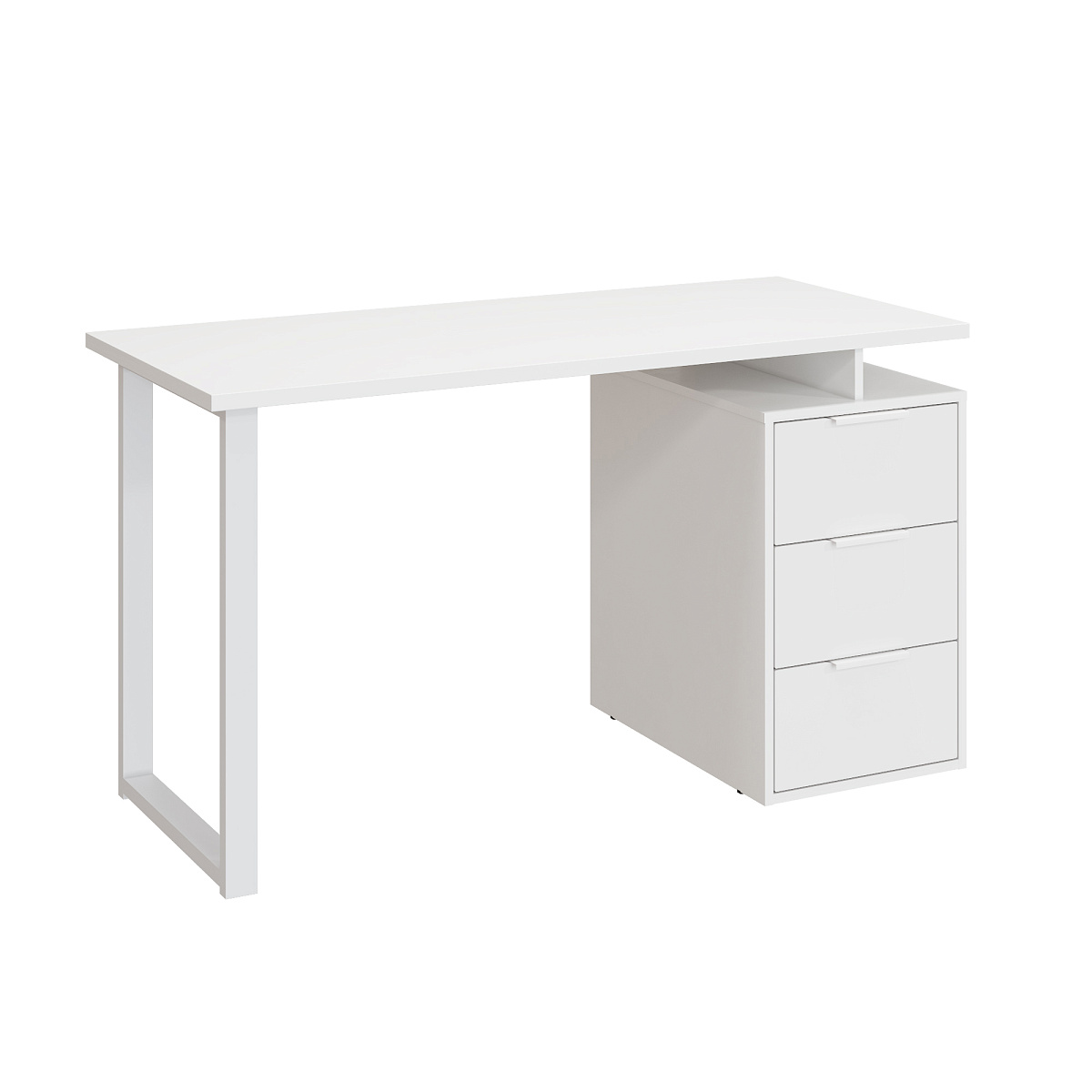 Стол С-416 белый структурный/меренга (1350*600 белая опора)