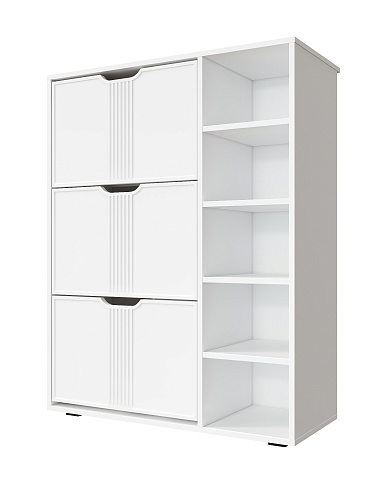 Тумба Эмилия ЭЛ-42 белый структурный/меренга