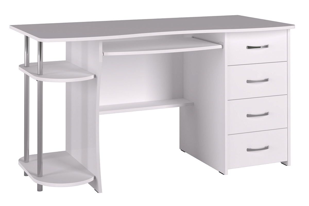 Стол компьютерный С-222БН белый структурный