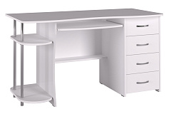 Стол компьютерный С-222БН белый структурный