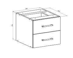 Тумба подвесная  ОФ-21 блэквуд сатиновый