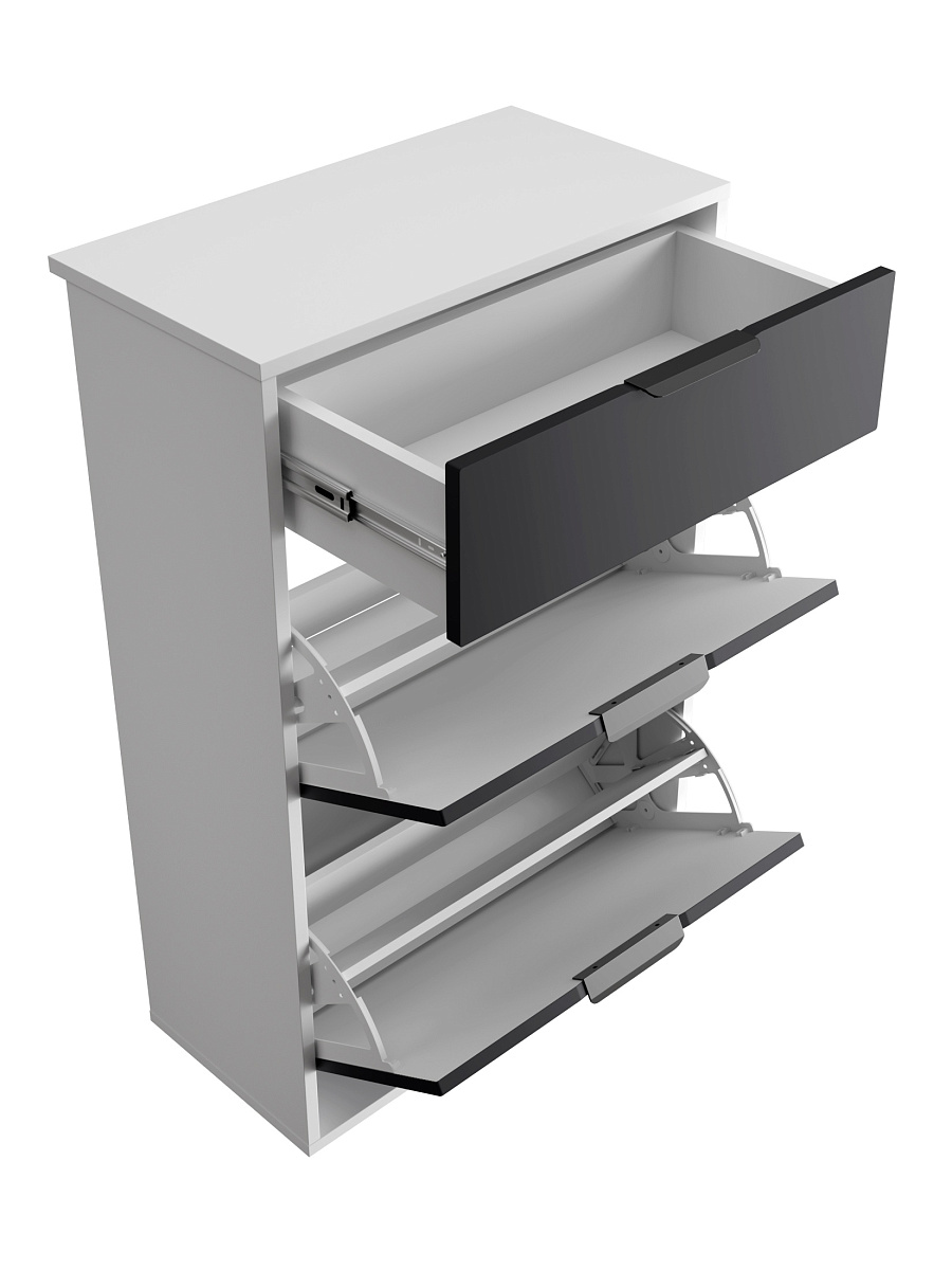 Тумба Оптима ОП-09 белый структурный/графит