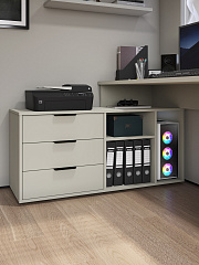 Стол угловой Оптима ОП-21 глиняный серый/риолит