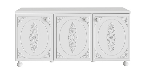 Тумба под ТВ Ассоль АС-55 белое дерево