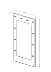 Зеркало ДримСтар ДС-40 белое дерево