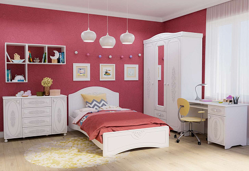 Гарнитур для детской Ассоль АС-027 белое дерево