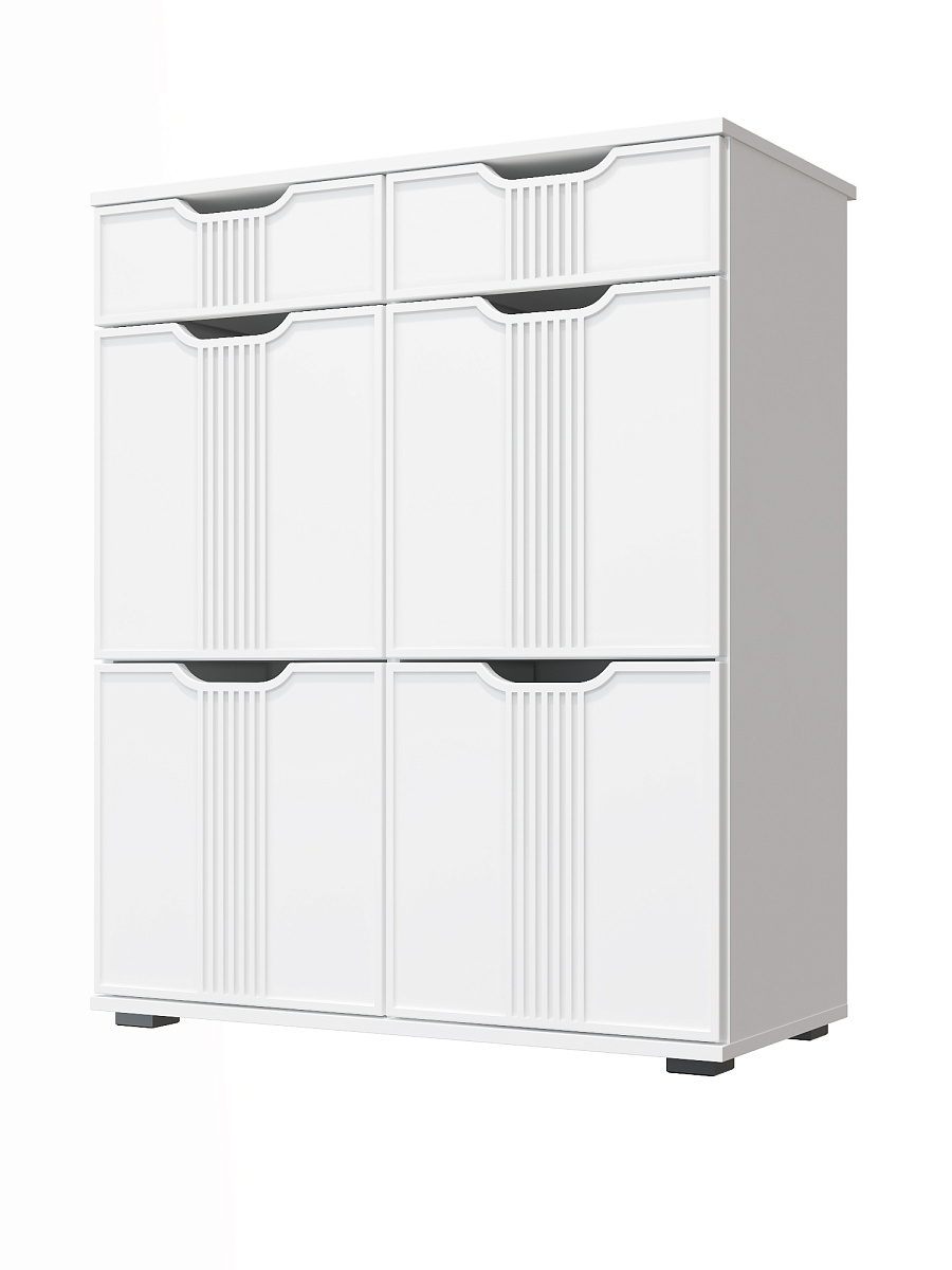 Комод Эмилия ЭЛ-20 белый структурный/меренга