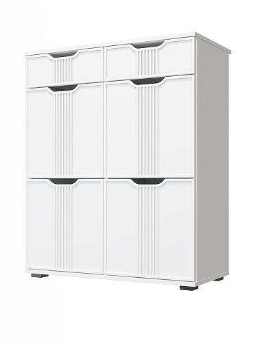 Комод Эмилия ЭЛ-20 белый структурный/меренга