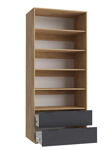 Шкаф Оптима ОП-26 дуб крафт золотой/графит