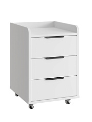 Тумба мобильная К-56 белый структурный/меренга