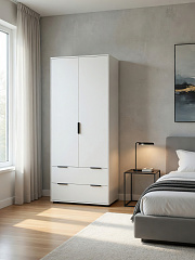 Шкаф Оптима ОП-26 белый структурный/меренга