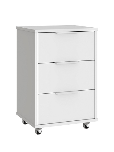 Тумба мобильная К-55 белый структурный/меренга