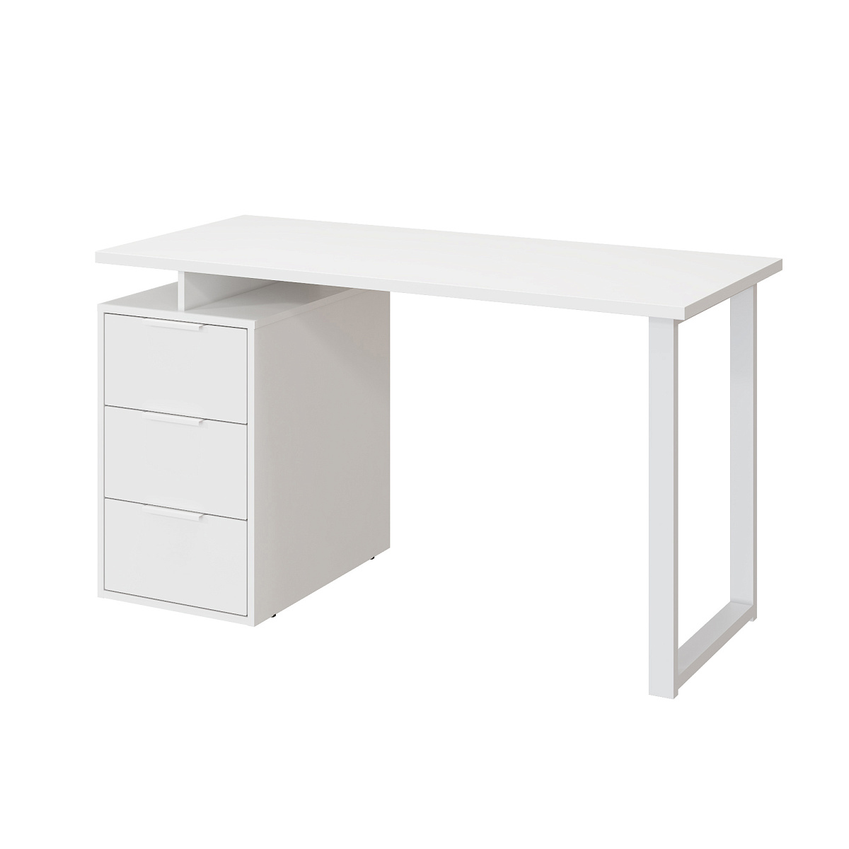 Стол С-416 белый структурный/меренга (1350*600 белая опора)