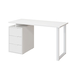 Стол С-416 белый структурный/меренга (1350*600 белая опора)