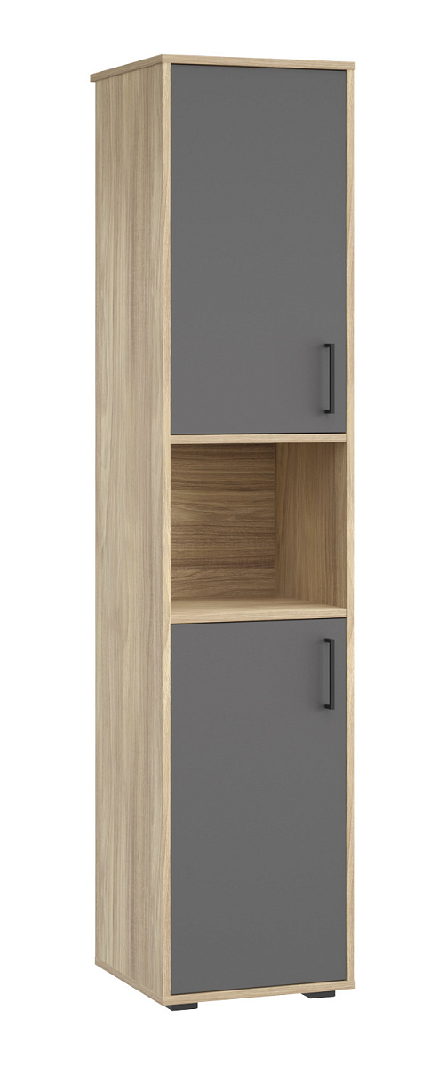 Шкаф-пенал Оскар ОС-02 блэквуд ячменный/графит