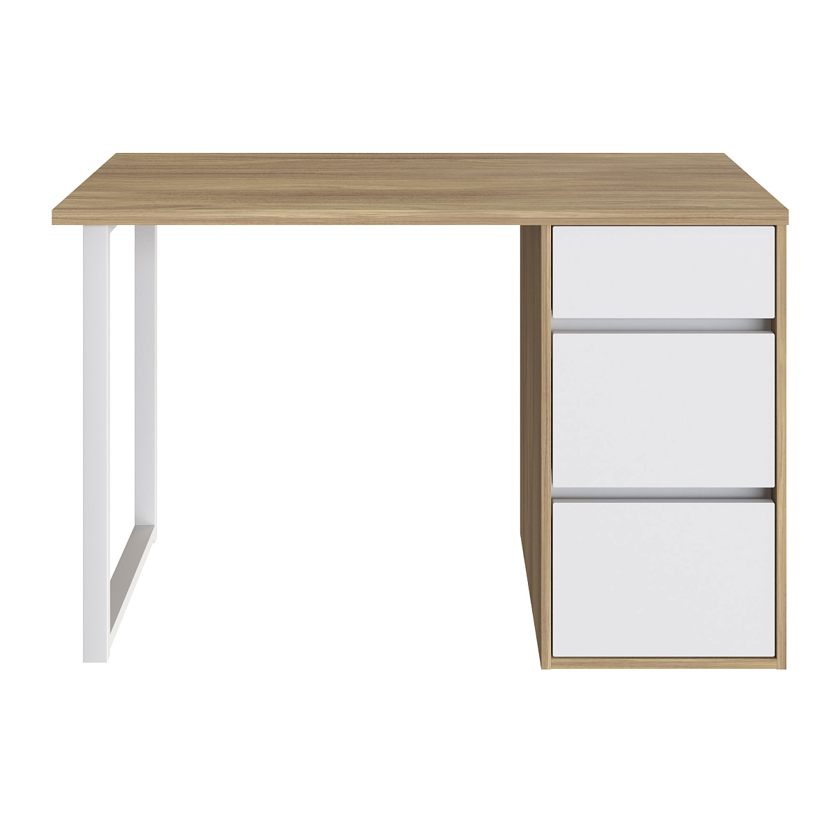 Стол С-411 блэквуд ячменный/меренга (1200х550 белая опора)