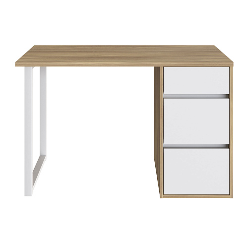 Стол С-411 блэквуд ячменный/меренга (1200х550 белая опора)