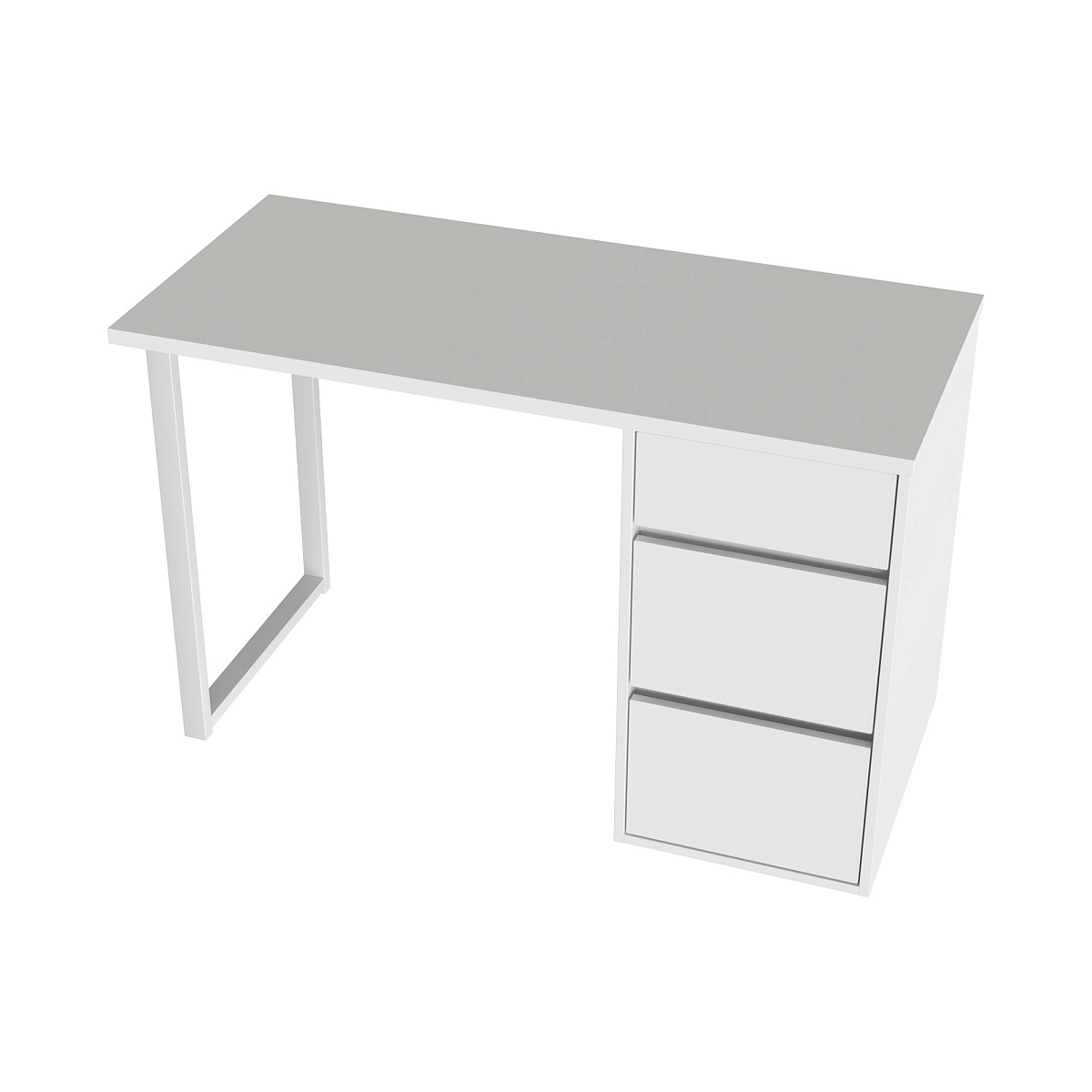 Стол С-411 белый структурный/меренга (1200х550 белая опора)