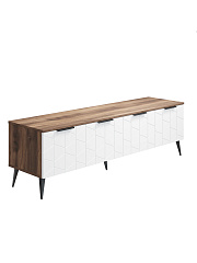 Тумба ТВ Контемпо КТ-05 дуб барокко янтарный/бланж