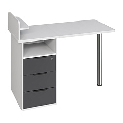 Стол С-405 белый структурный/графит