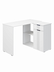 Стол угловой Эмилия ЭЛ-46 белый структурный/меренга