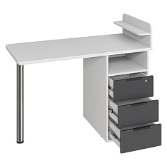 Стол С-405 белый структурный/графит