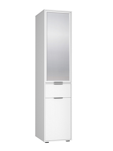 Пенал с зеркалом Оптима ОП-27 белый структурный/меренга