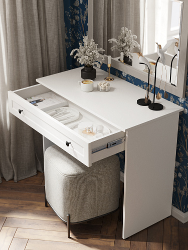 Стол туалетный Вильям ВМ-25 белый бриллиант/бланж