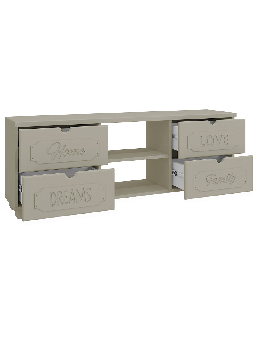 Тумба для ТВ ДримСтар ДС-15 глиняный серый/риолит