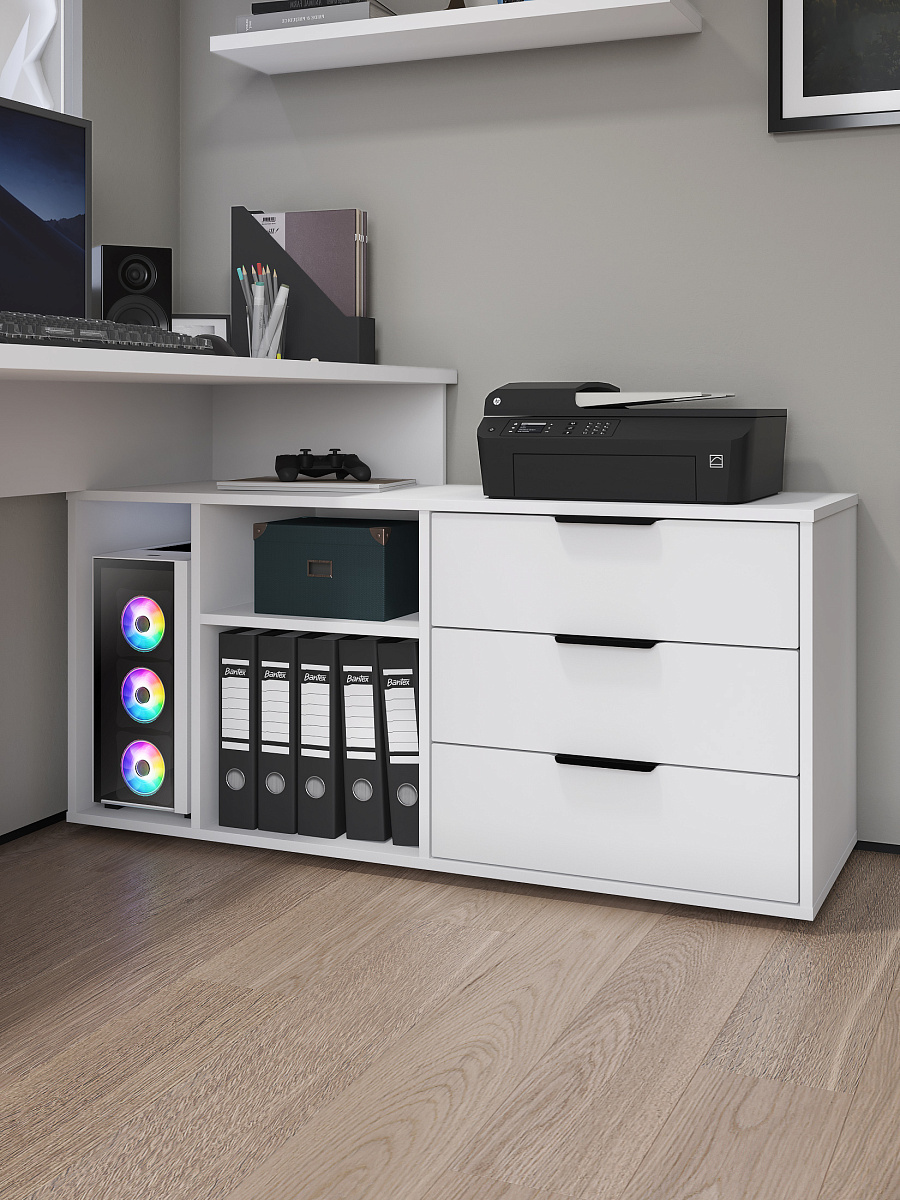 Стол угловой Оптима ОП-22 белый структурный/меренга