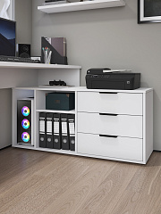 Стол угловой Оптима ОП-22 белый структурный/меренга