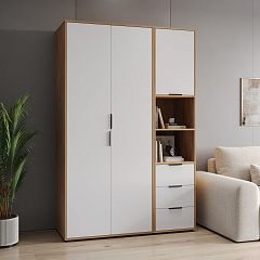 Пенал Оптима ОП-03 дуб крафт золотой/меренга