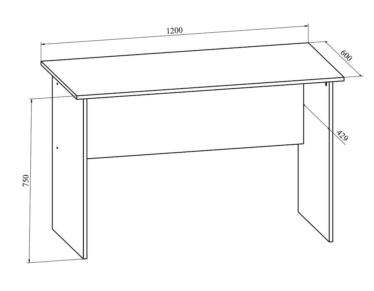 Стол письменный ОФ-112K блэквуд сатиновый