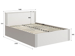 Кровать с ПМ Эмилия ЭЛ-33 (140х200) кашемир/шарли керамика