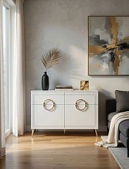 Комод Оливия ОЛ-21 белый бриллиант/бланж