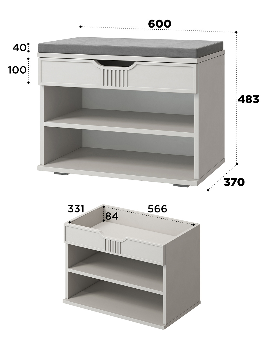 Тумба Эмилия ЭЛ-44К кашемир/шарли керамика