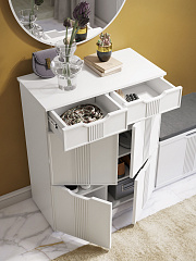 Комод Эмилия ЭЛ-20 белый структурный/меренга