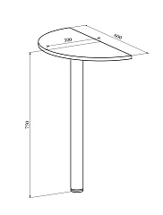 Сегмент приставной ОФ-15 венге