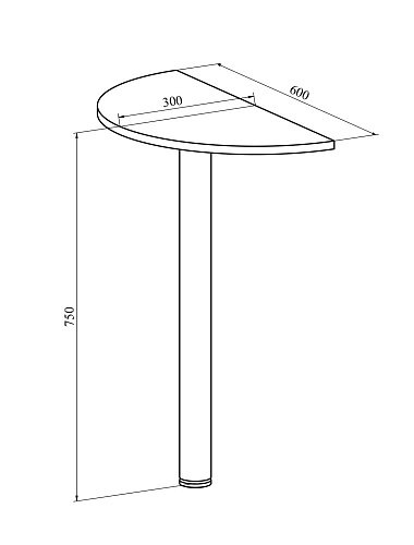 Сегмент приставной ОФ-15 венге
