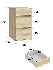 Тумба Оскар ОС-10 блэквуд ячменный