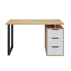 Стол С-406 дуб крафт золотой/меренга (1350*600)