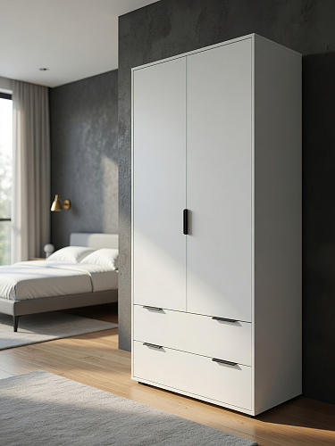 Шкаф Оптима ОП-26 белый структурный/меренга