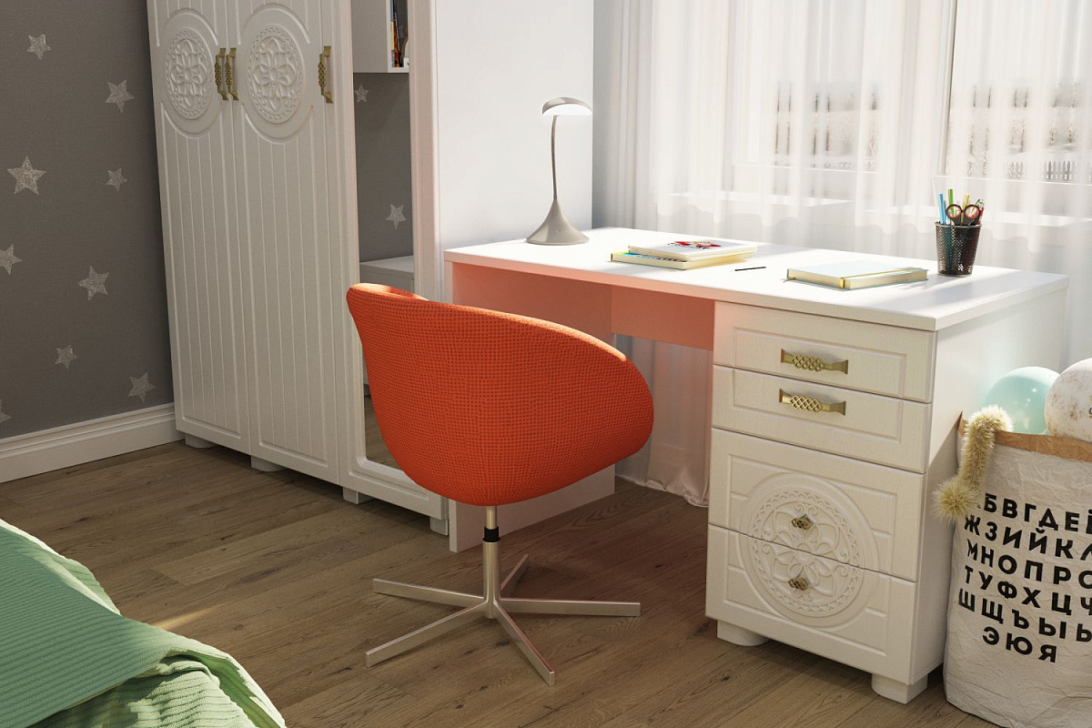 Гарнитур для детской «Монблан 2020-02» белое дерево