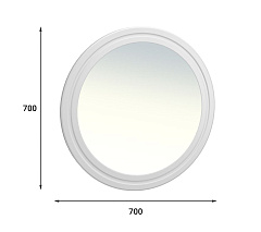 Зеркало «Монблан» МБ-42 (700х700) белое дерево