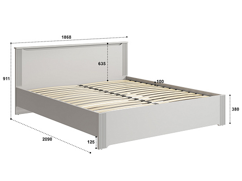 Кровать Эмилия ЭЛ-31 (180х200)  кашемир/шарли керамика