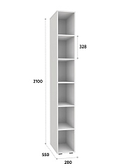 Пенал Оптима ОП-12 белый структурный