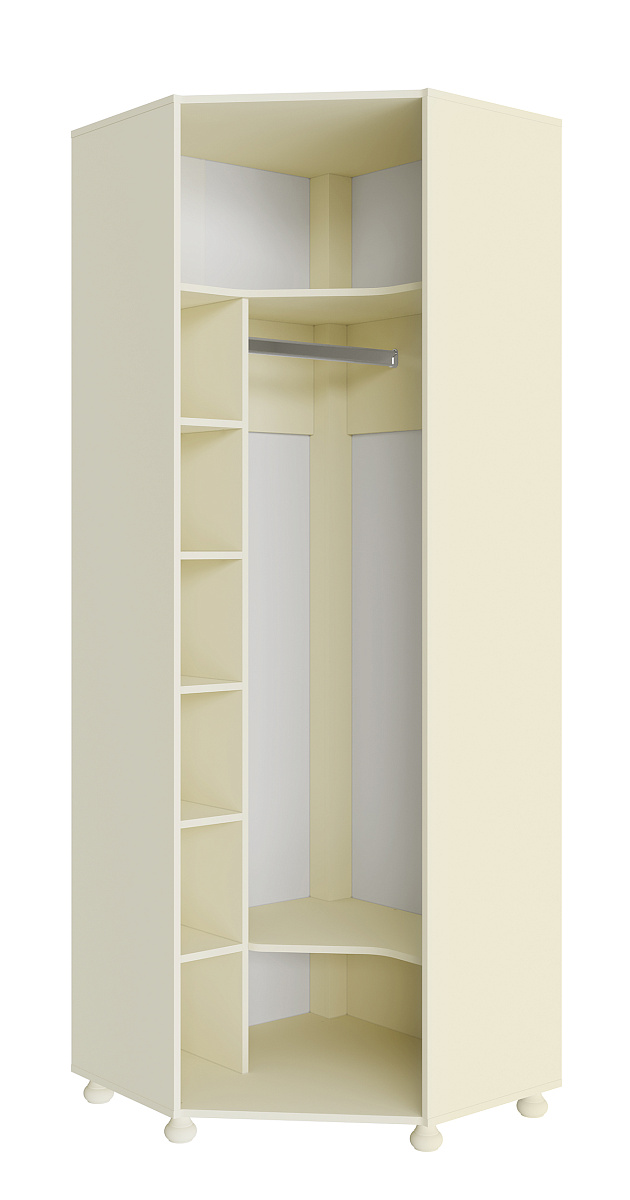 Шкаф угловой Ассоль плюс АС-52К (правый) ваниль