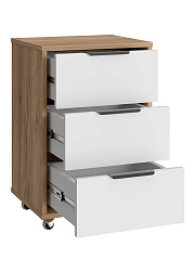 Тумба мобильная К-54 дуб крафт золотой/меренга