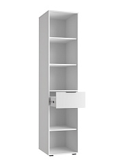 Пенал с зеркалом Оптима ОП-27 белый структурный/меренга