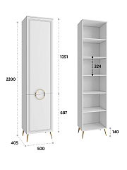 Комплект мебели для гостиной Оливия ОЛ-101 белый бриллиант/бланж
